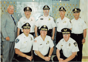 Hall of Badges Dedication at Dana Farber Jimmy Fund Day July 22, 2004 Standing Chiefs Burke, Hebert, Ryan, Melia and Thibodeau Kneeling Chiefs Bourgeois, Foley and Willhauck